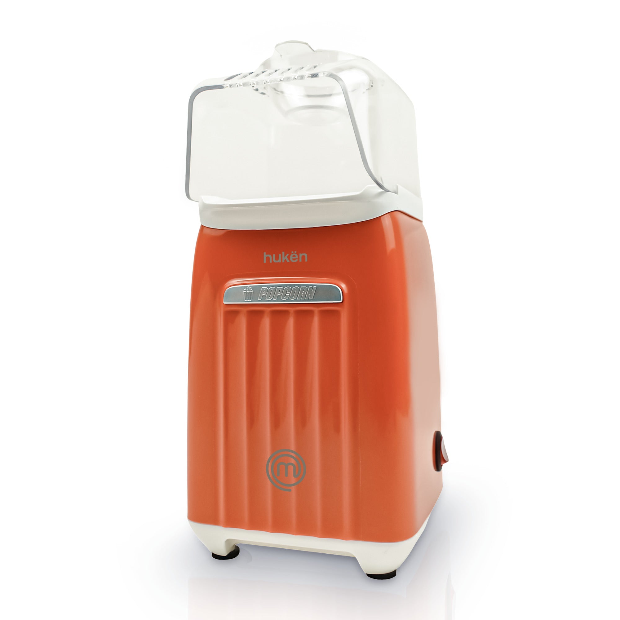 Máquina de Palomitas AirPop Retro 80g | Edición Especial Naranja | Tecnología de Aire Caliente | Calentamiento FLASH | Switch de Encendido | Protección Contra Sobrecalentamiento | Hukën x MasterChef