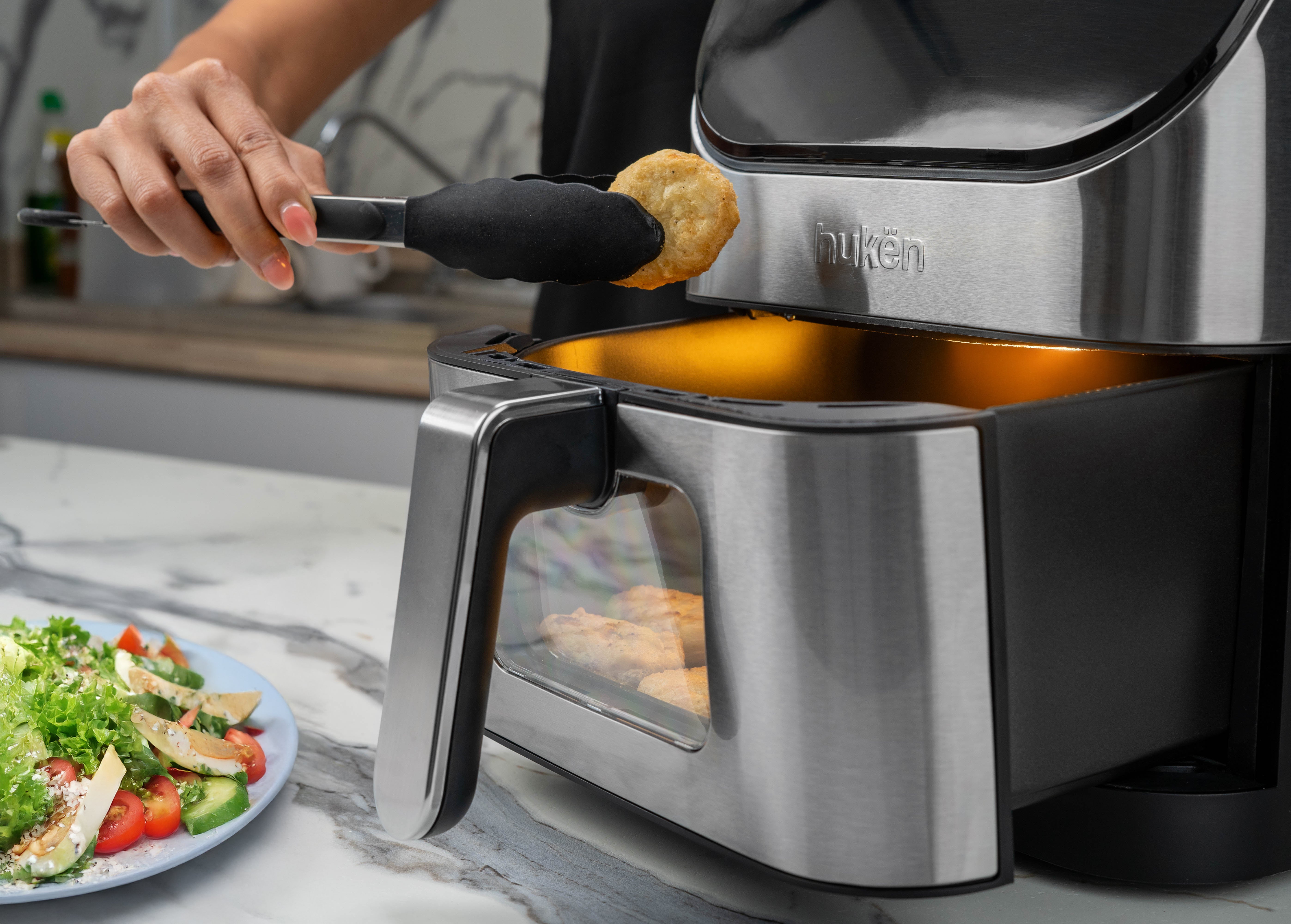 Freidora de Aire Easy-View 6L con Ventana y Luz Interna | Hukën x MasterChef