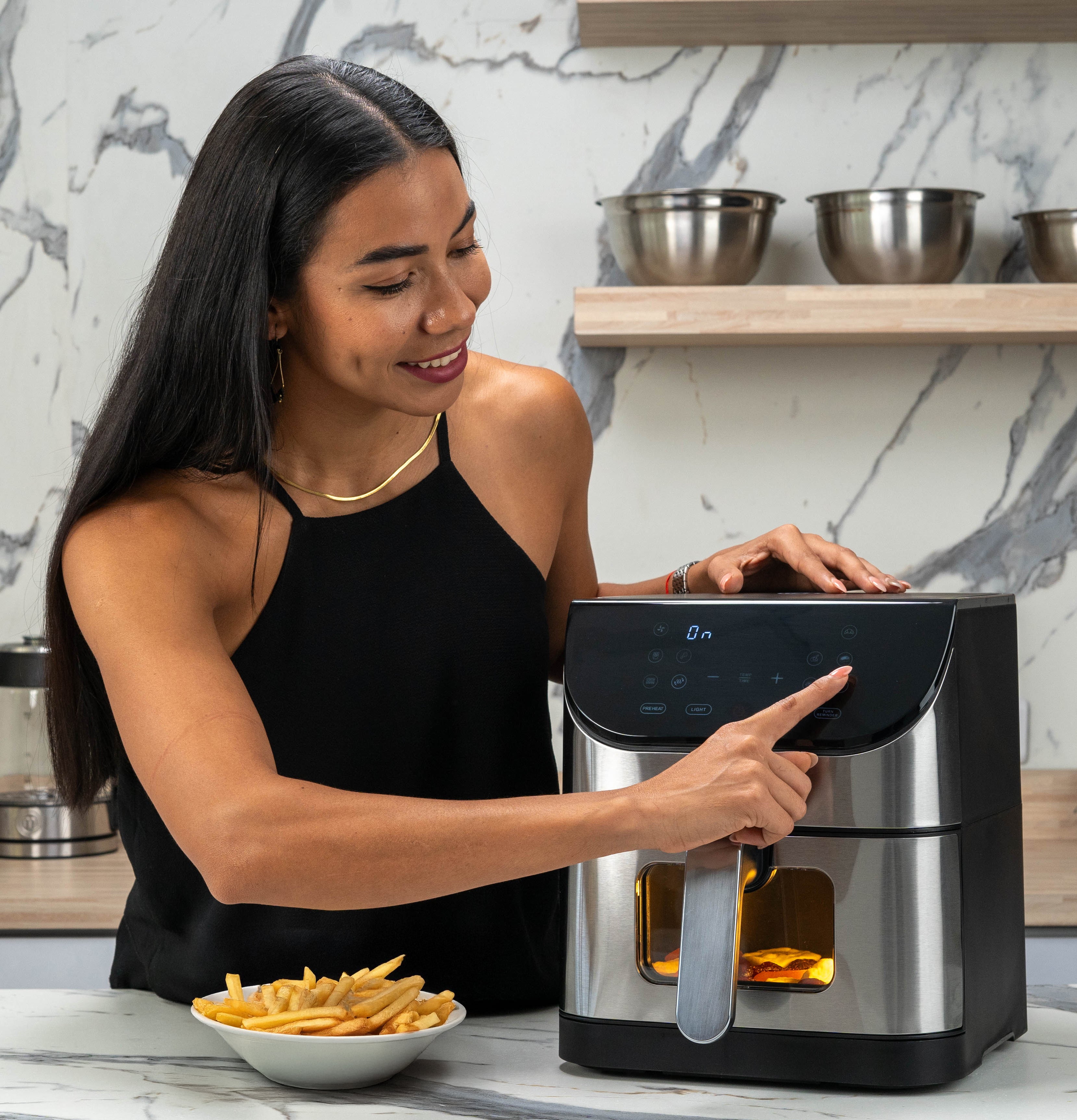 Freidora de Aire Easy-View 6L con Ventana y Luz Interna | Hukën x MasterChef