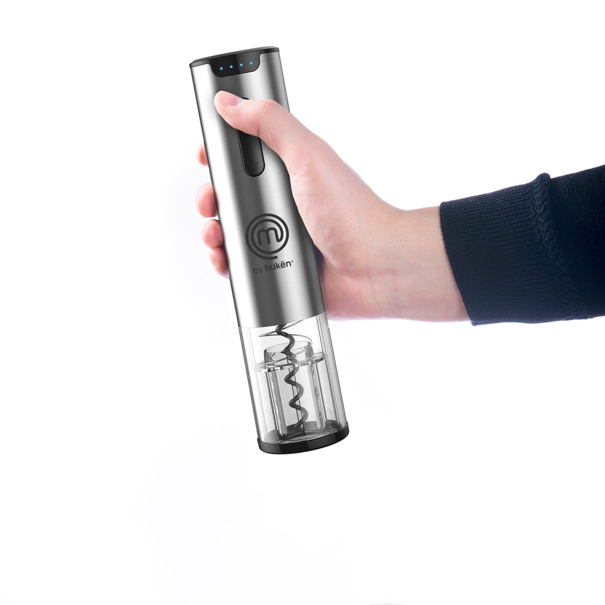 Descorchador Eléctrico Power View Recargable de Acero | Hukën x MasterChef