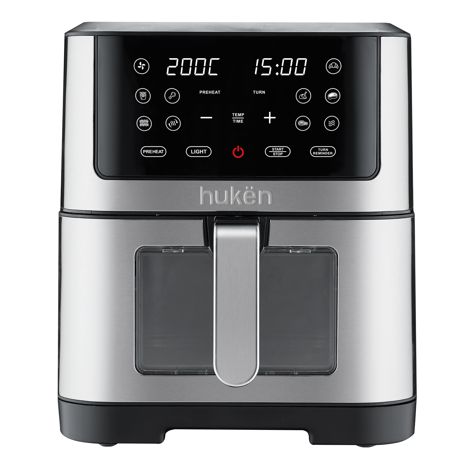 Freidora de Aire Easy-View 8L con Ventana y Luz Interna | Hukën x MasterChef