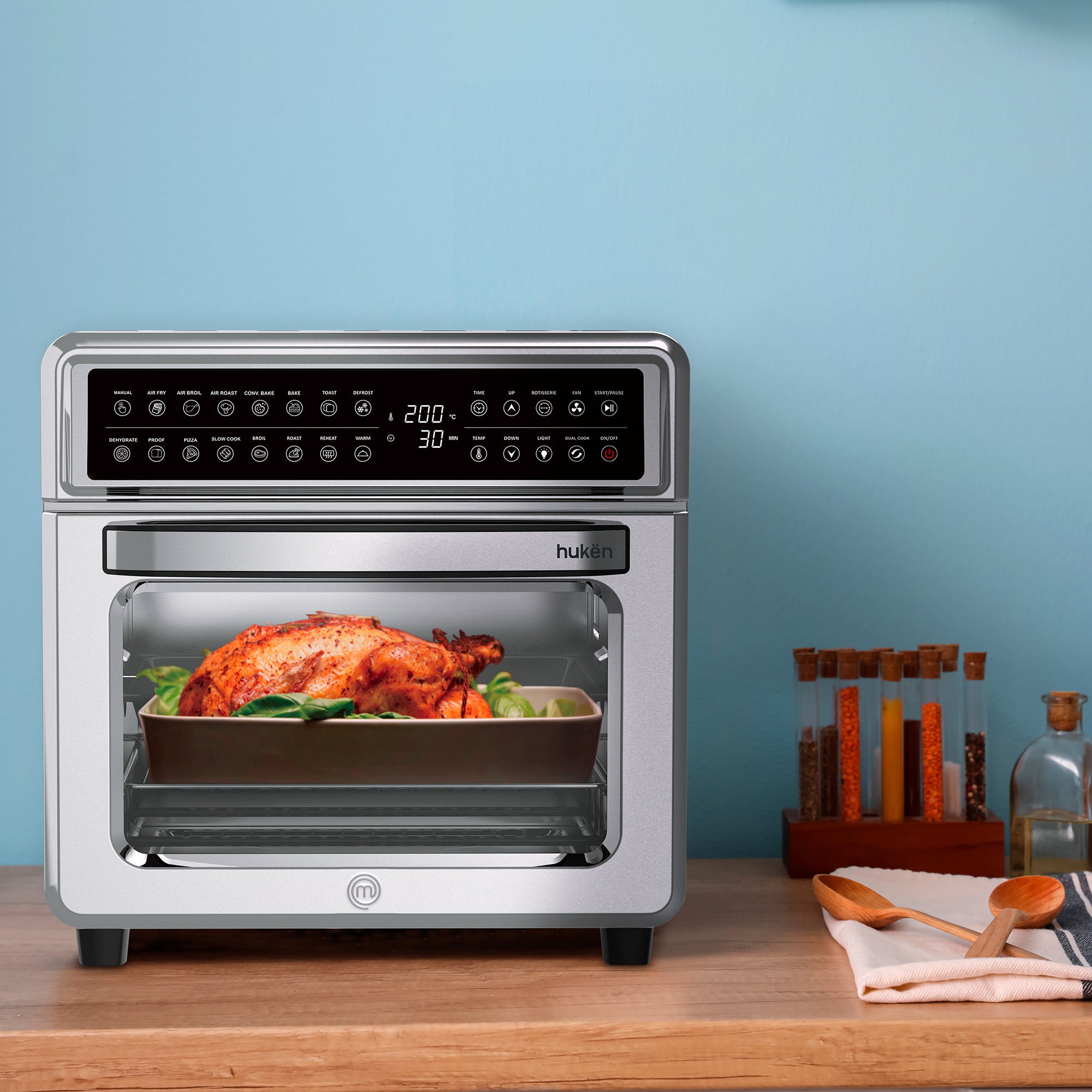 Horno Freidora de Aire Smart-Cook 20L con Dual-Cook y +15 Funciones | Hukën x MasterChef