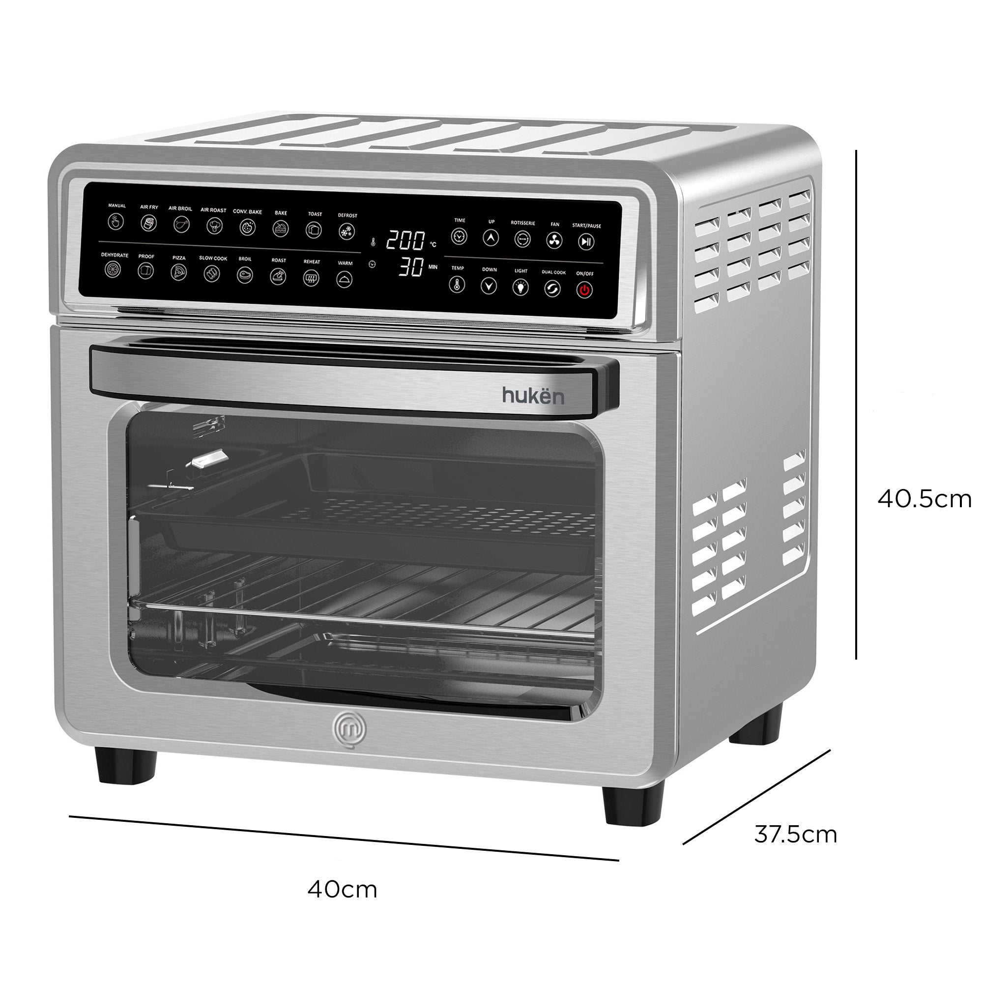 Horno Freidora de Aire Smart-Cook 20L con Dual-Cook y +15 Funciones | Hukën x MasterChef