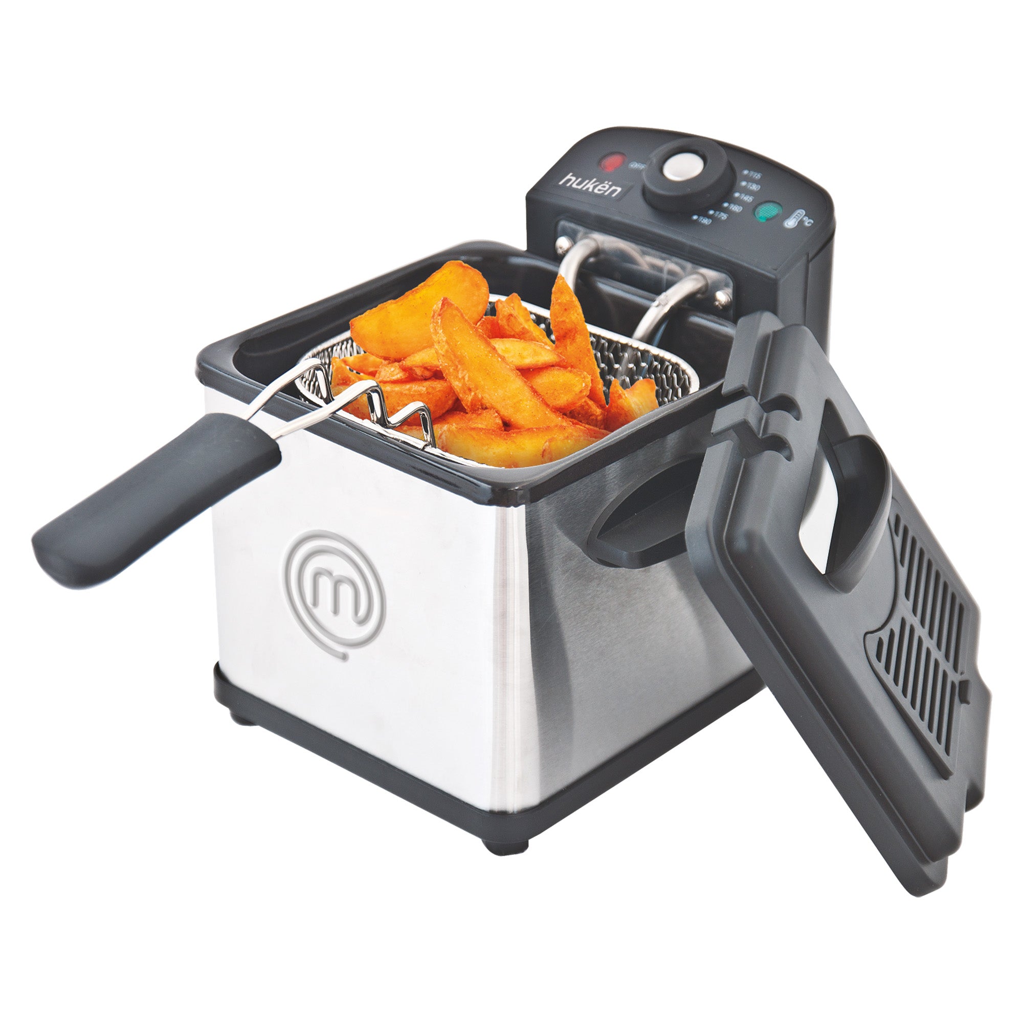 Freidora de Aceite 1.5 L Acero Inoxidable Flash-Fry | Hukën x MasterChef