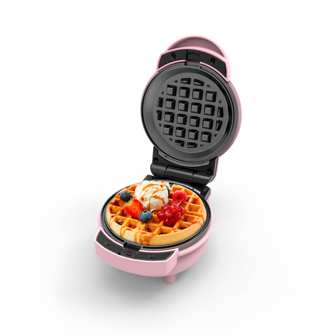 Set Mini Wafflera MultiMaker | 7 Platos Intercambiables | FLASH-COOK | Antiadherente | Luz Indicadora | Lavavajillas Seguro | Estuche Incluido | Hukën x MasterChef