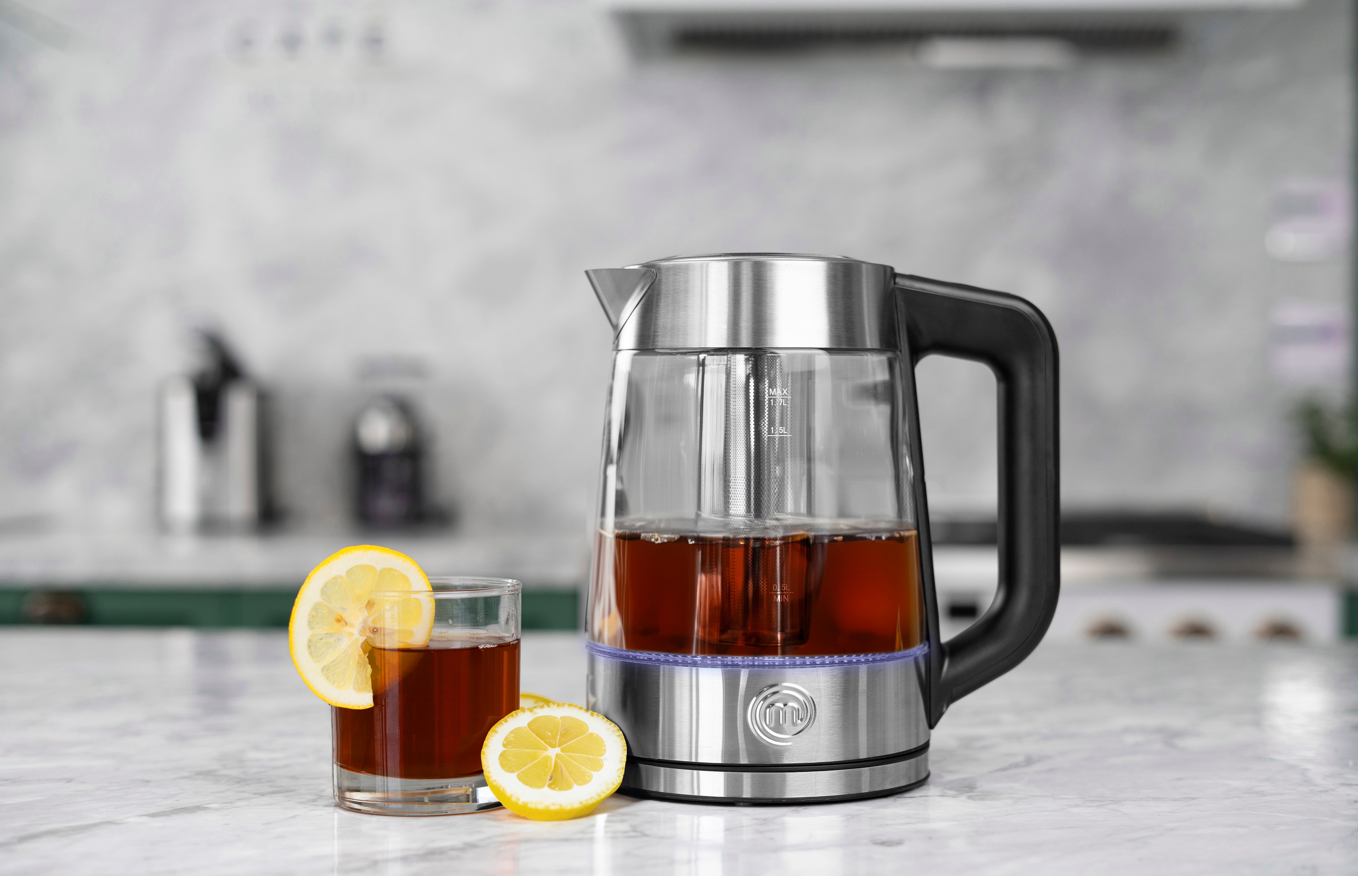 Tetera Eléctrica Heat-Select con LED y Control Digital | 6 Niveles de Temperatura | Hukën x MasterChef