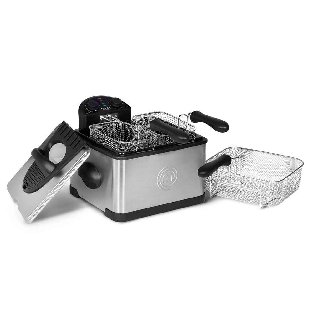 Freidora de Aceite Flash-FryXL 4L con 3 Canastillas | Hukën x MasterChef