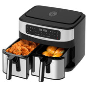 Freidora de Aire Doble 9L 2 en 1 Multifuncional — Panel Touch, Acero Inoxidable