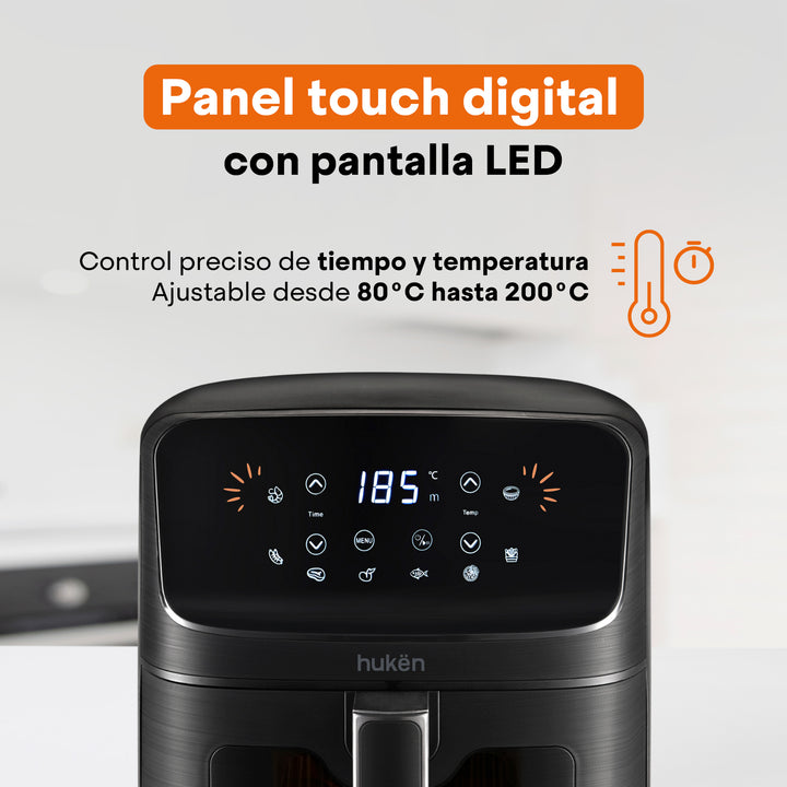 Freidora de Aire Multifuncional StylePro | 4.5L | 8 Funciones | Panel Touch LED | Acero Inoxidable