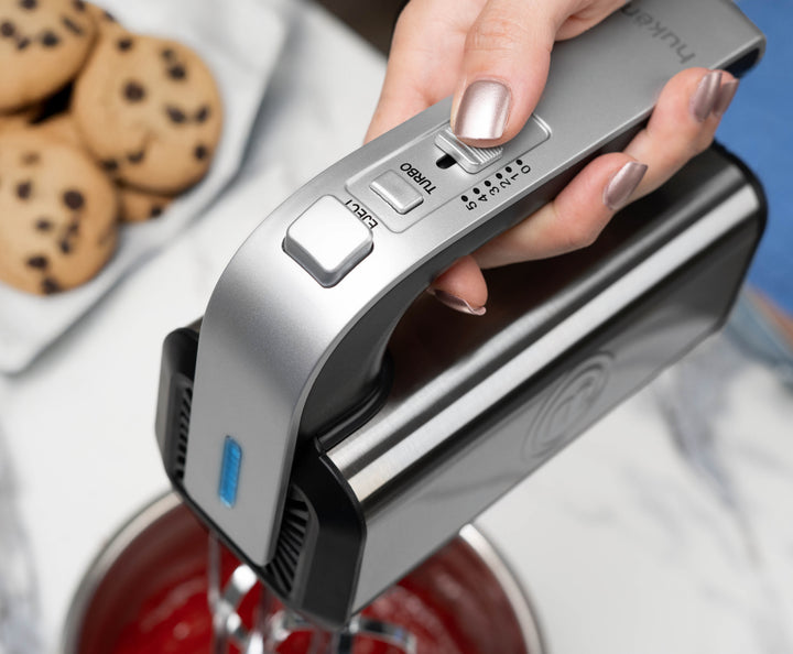Batidora de mano para repostería, batir y amasar, 5 velocidades, función turbo, acero inoxidable