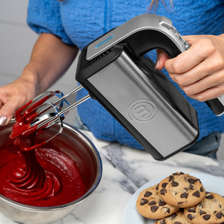 Batidora de mano para repostería, batir y amasar, 5 velocidades, función turbo, acero inoxidable