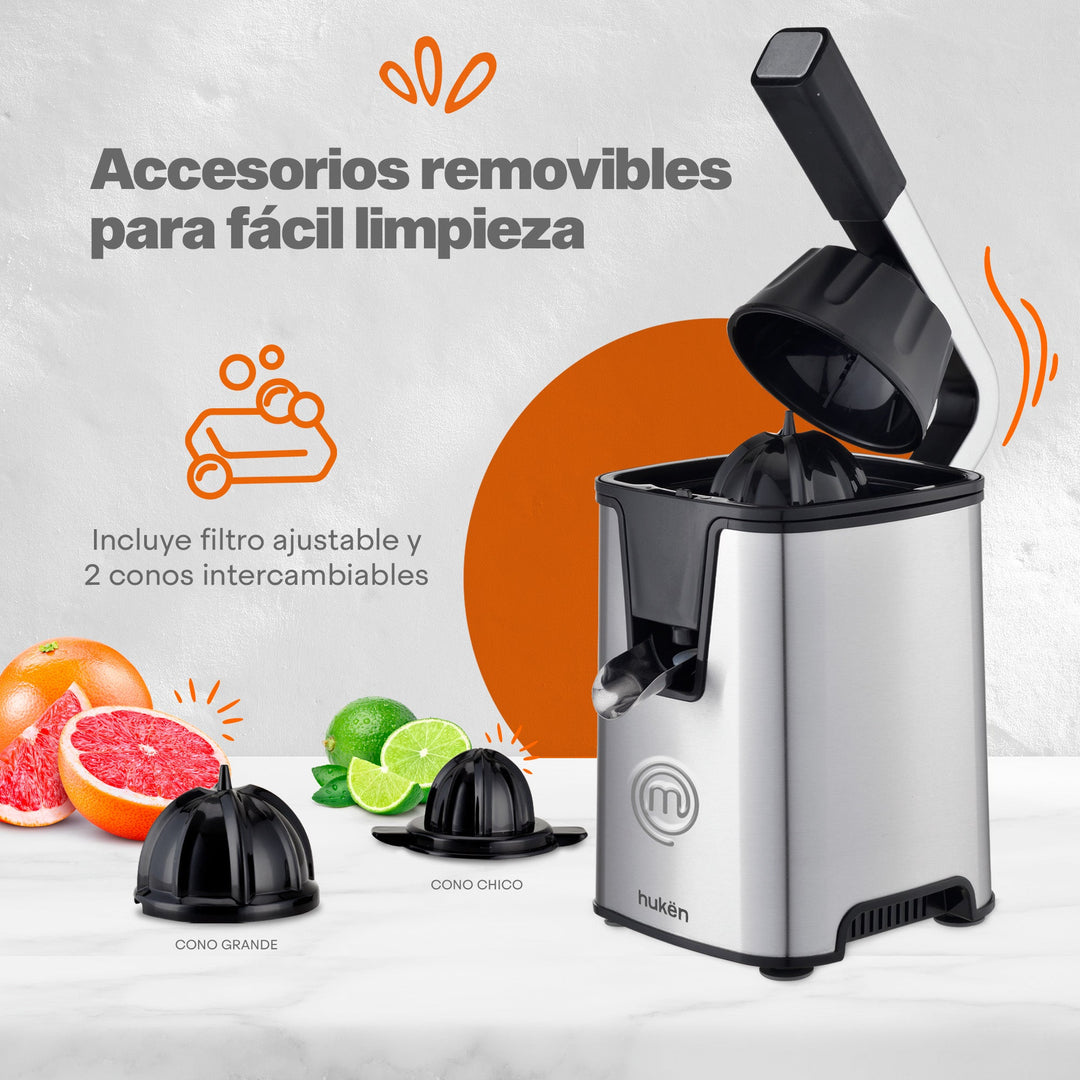 Exprimidor De Cítricos Citrus-Max Diseño Premium Acero + Tostador MasterChef®