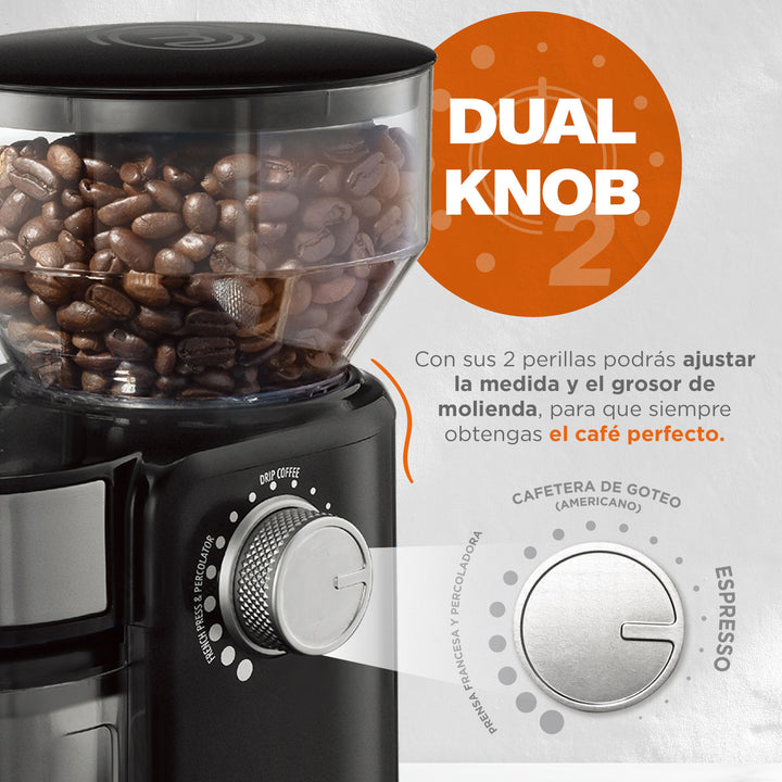 Molino de Café Eléctrico, 150W, Negro, 200 gramos