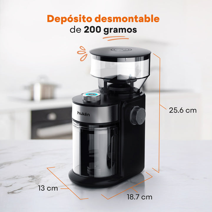 Molino de Café Eléctrico, 150W, Negro, 200 gramos