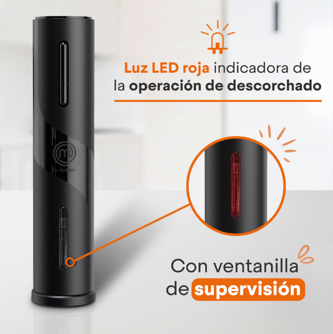 Descorchador Eléctrico | Recargable | Negro