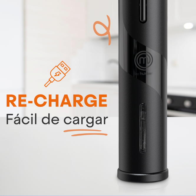 Descorchador Eléctrico | Recargable | Negro