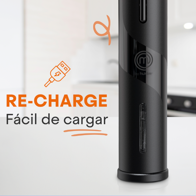 MasterChef® | Descorchador Eléctrico | Recargable | Negro