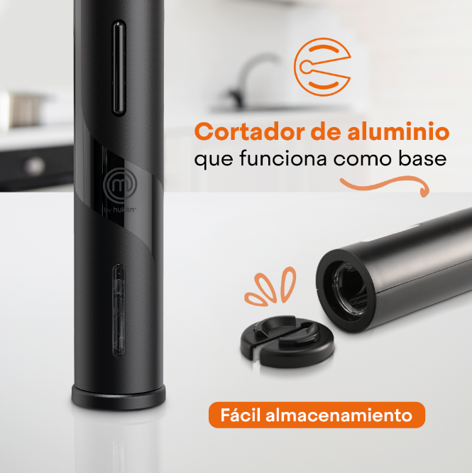 Descorchador Eléctrico | Recargable | Negro
