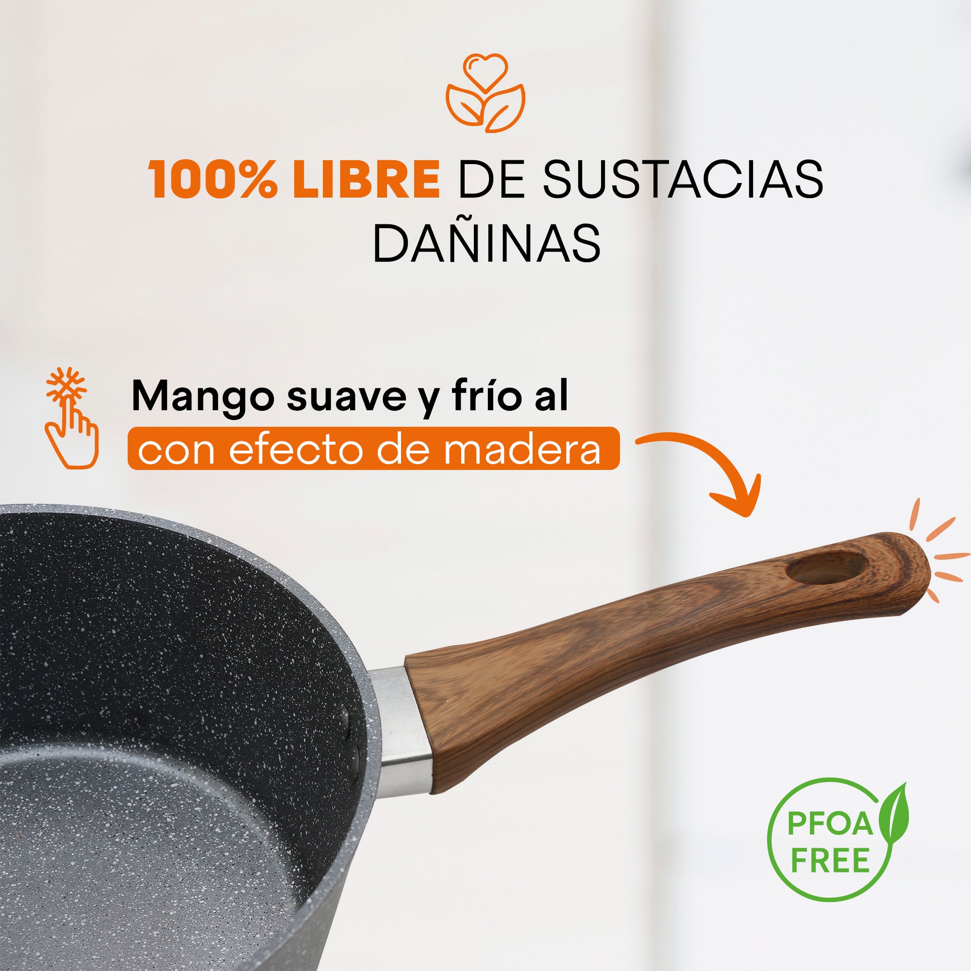 Set de Cocina Premium Granite+ | 5 piezas | Aluminio Forjado | Versátil y Multifuncional | Hukën x MasterChef