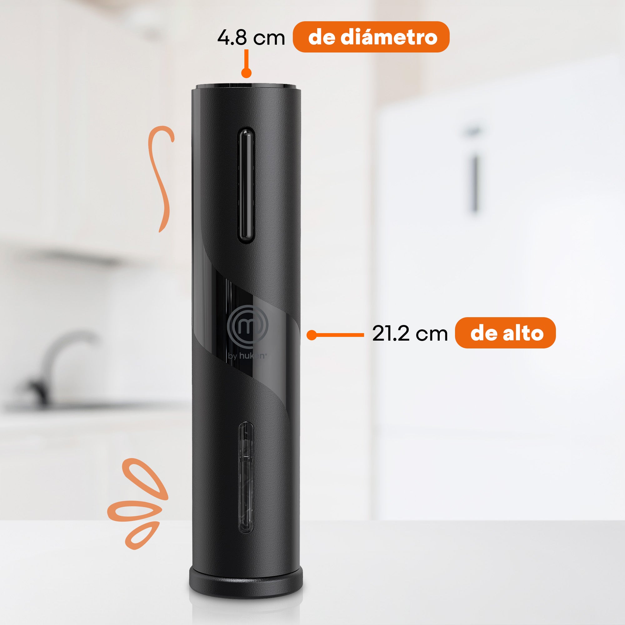 Descorchador Eléctrico | Recargable | Negro