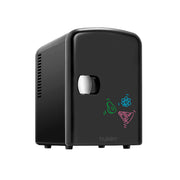 Mini Refrigerador Pinta y Borra FRESHLUX 4L | Skincare, Snacks o 6 Latas | Enfría y Calienta | Incluye 3 plumones | Repisa Extraíble | Enchufes para Casa y Auto | Hukën