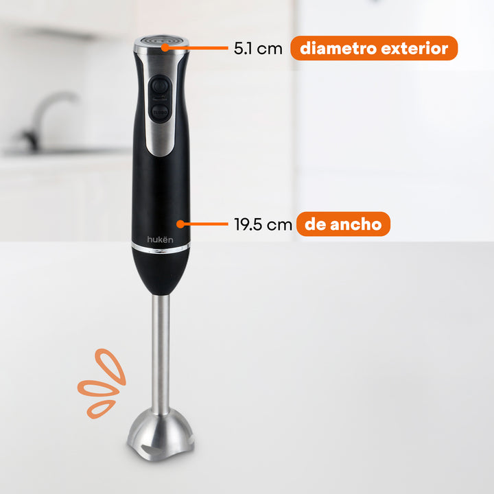 Set De Licuadora De Inmersión Blend+, Accesorios Removibles, Diseño Premium, Negro Matte