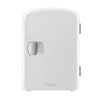Mini Refrigerador Blanco FRESHLUX 4L | Skincare, Snacks o 6 Latas | Enfría y Calienta | Portátil y Compacto | Repisa Extraíble | Enchufes para Casa y Auto | Hukën