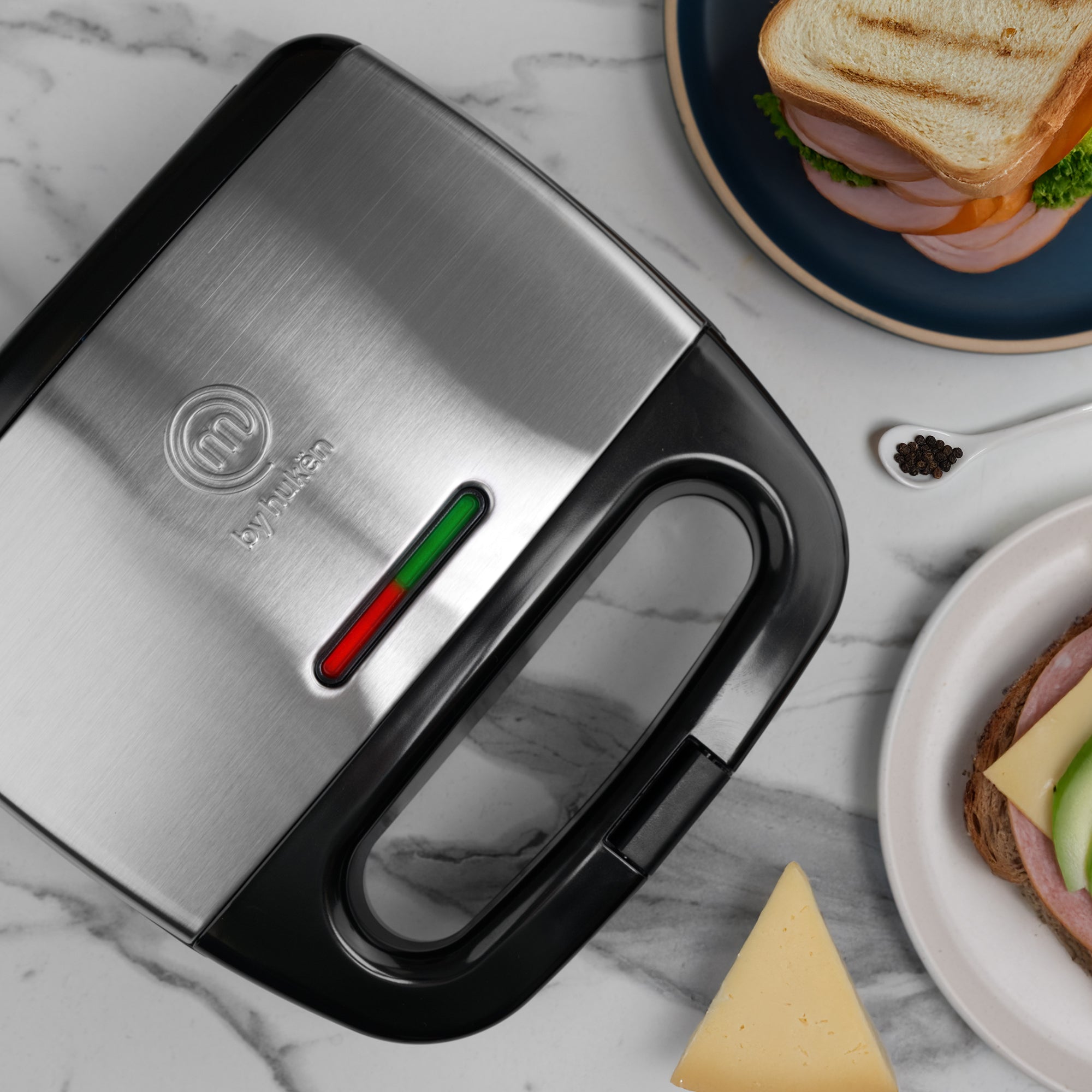 Sandwichera HEAT+ Acero Compacta Antiadherente | Hukën x MasterChef