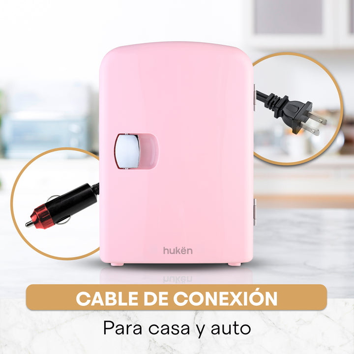 Mini-Refrigerador, Portátil, Mini-Fridge, Frigobar, Rosa, Casa y Automóvil
