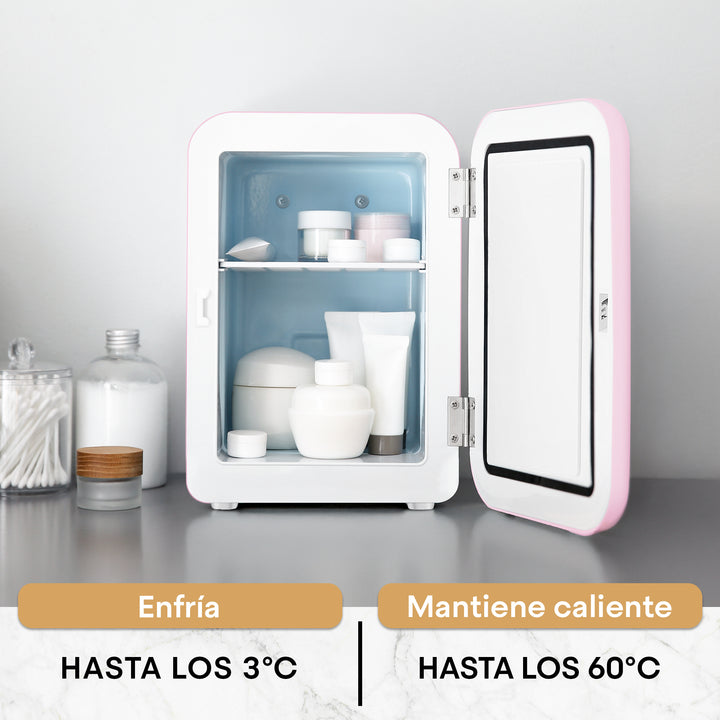 Mini-Refrigerador, Portátil, Mini-Fridge, Frigobar, Rosa, Casa y Automóvil