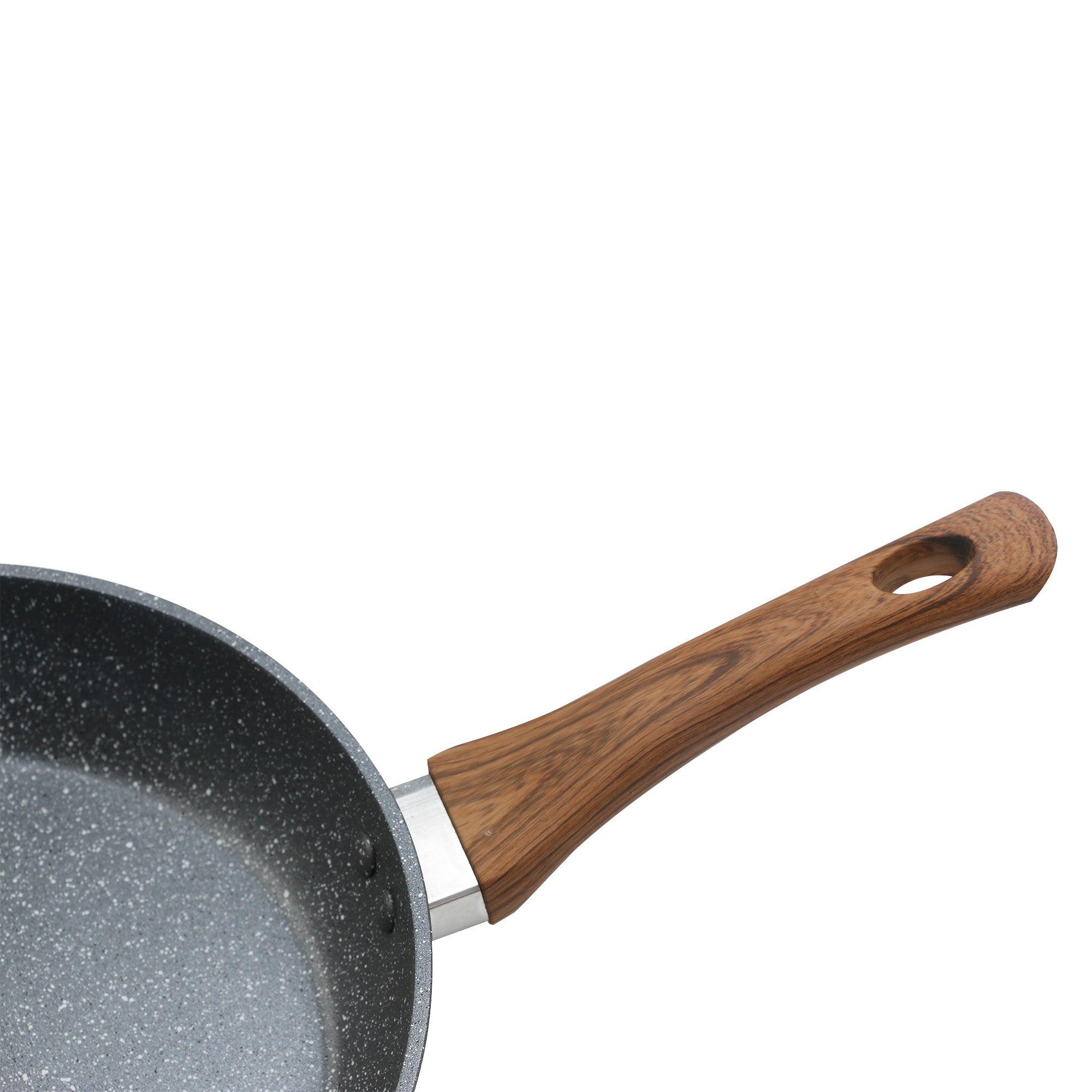 Sartén Granite+ Antiadherente 20cm | Mango Efecto Madera | Compatible con Inducción | Aluminio Forjado | 100% Libre de PFOA | Hukën x MasterChef