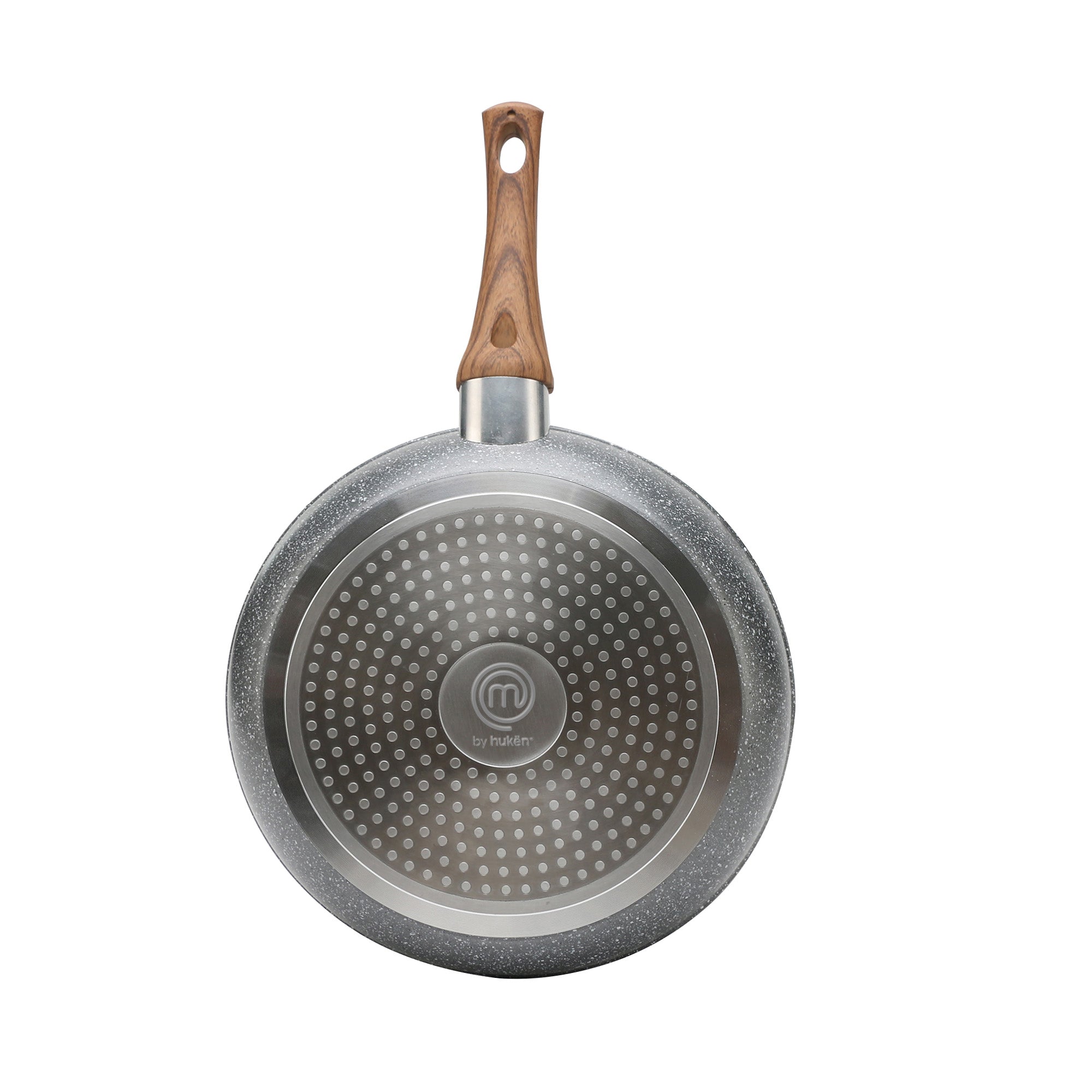 Sartén Granite+ Antiadherente 20cm | Mango Efecto Madera | Compatible con Inducción | Aluminio Forjado | 100% Libre de PFOA | Hukën x MasterChef