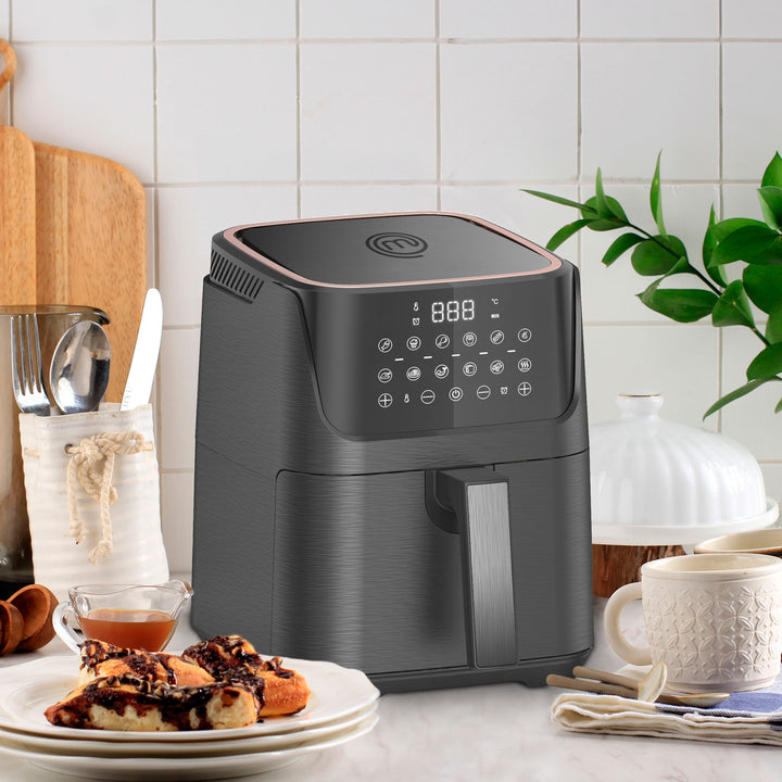 Freidora de Aire | Air Fryer | Touch | Digital | 3.5 Litros | Fríe sin Aceite | Negro Matte | MasterChef®