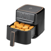 Freidora de Aire StylePro XL 8L | Panel Touch con Pantallas LED Dual | 10 Funciones Inteligentes | Control Preciso 30°C–200°C | Interior Inoxidable – Hukën x MasterChef