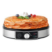 Crepera Eléctrica | Parrilla Multifuncional HEAT+ Premium 30cm con Perilla | Acero Inoxidable | Hukën x MasterChef