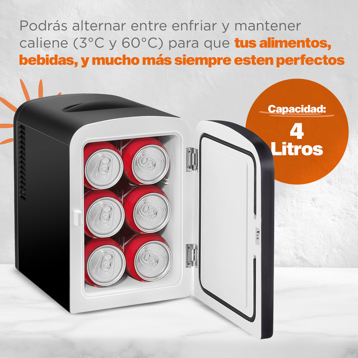 MasterChef® | Mini-Refrigerador Portátil | Negro | Pinta y Borra