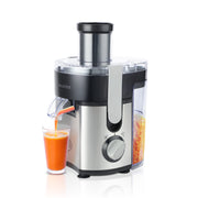 Extractor de Jugos FRESH+ 400W | 2 Velocidades | Tubo de 60mm | Filtro Inoxidable | Recolector de Pulpa 600ml | Sistema de Seguridad Dual | Compacto y Elegante | Hukën x MasterChef