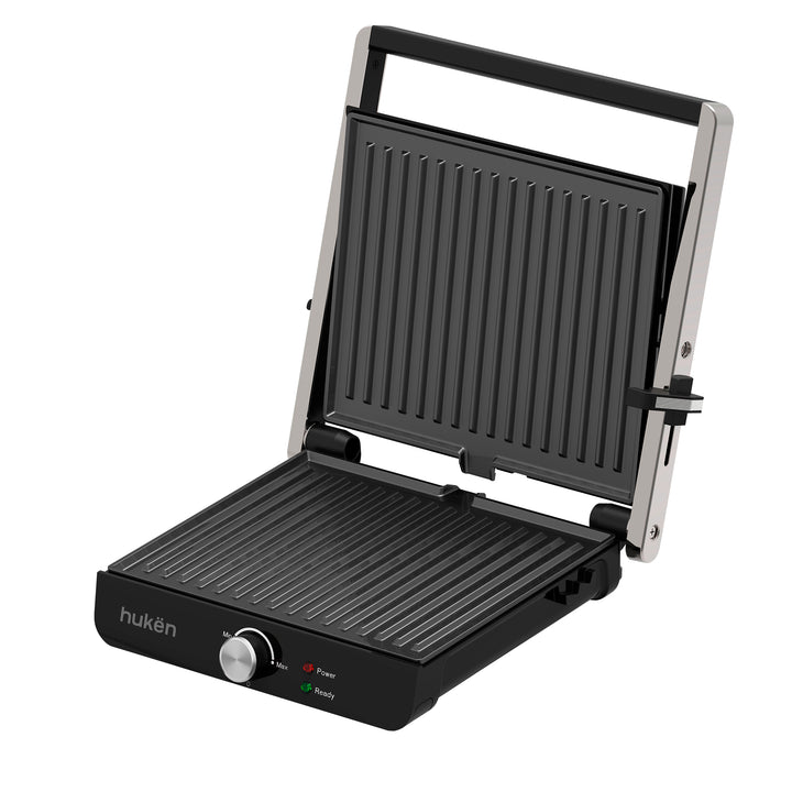 Parrilla para Panini | XL | 4 Rebanadas | Acero Inoxidable | 180° | Grill Pro