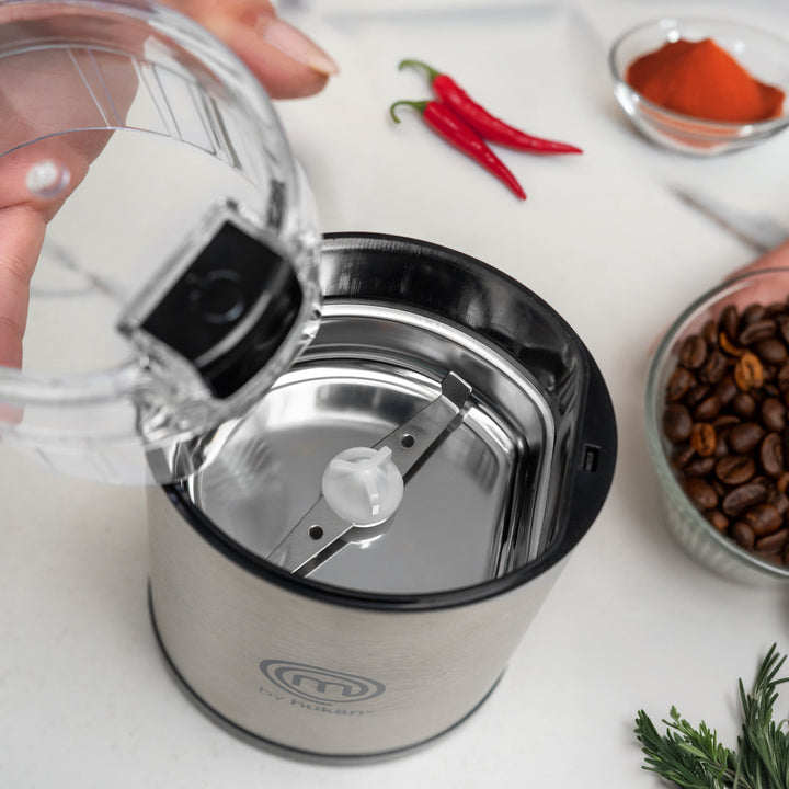 Molino de Café Eléctrico, 70 Gr., 150W, Acero