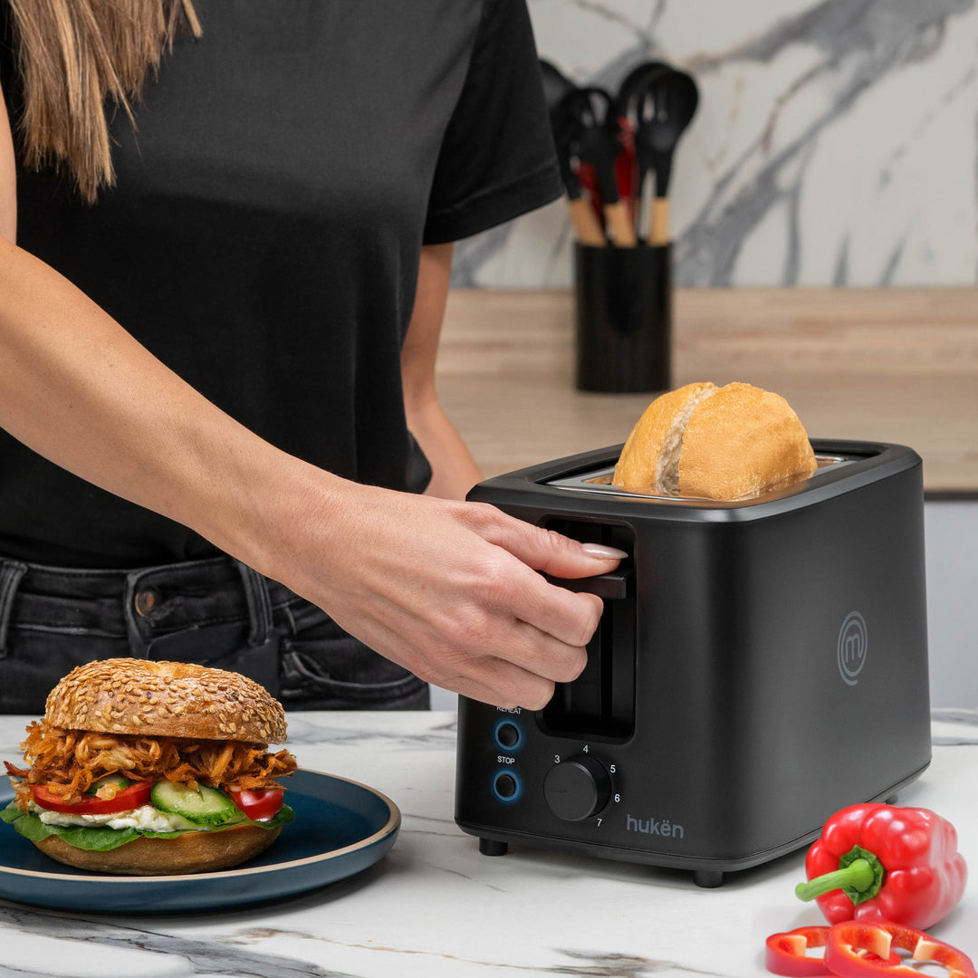 Tostador de Pan | Negro | Ranura XG | 2 Rebanadas