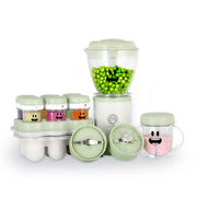 Set de Licuadora y Procesador Nutri Baby | Tazón 450ml + Vaso 170ml | 6 Contenedores con Fecha | Aspas para Papillas y Cereales | Bandeja para Congelar | Libre de BPA | Hukën x MasterChef