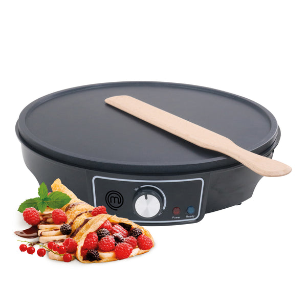 Crepera Eléctrica | Parrilla 12 Pulgadas | Negro