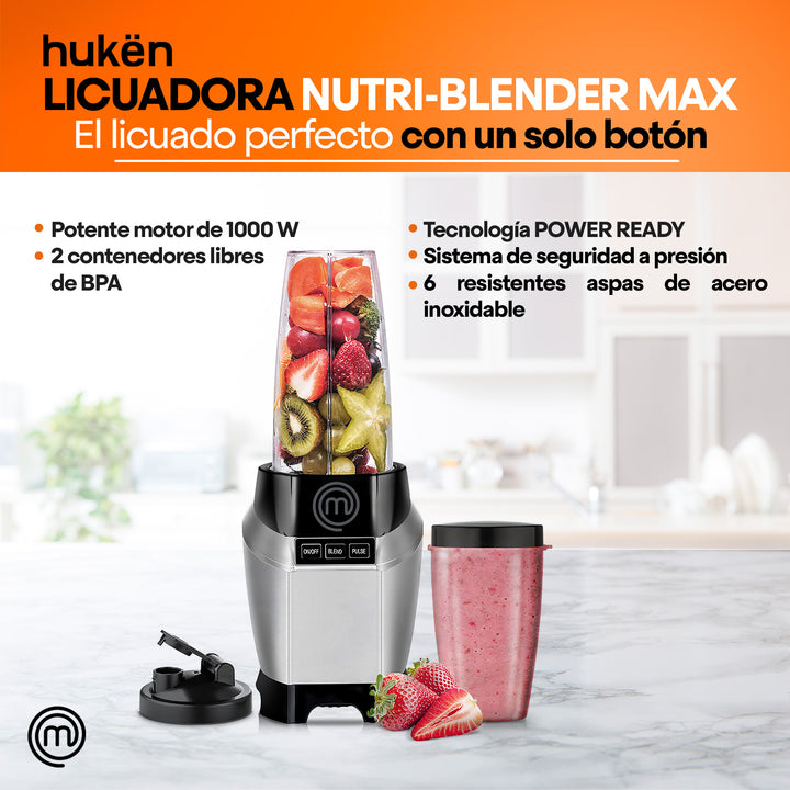 Nutri-Blender | Licuadora | 1000W | Libre de BPA |Procesador de alimentos | MasterChef®
